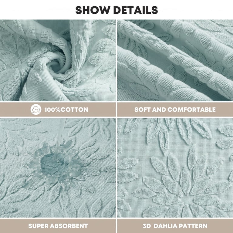 Sm:)e Dahlia Jacquard Bath Hand Towel 2-Pack photo 7