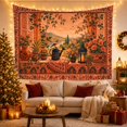 thumbnail image 3 of Rustic Patio Landscape With Arch Window and Flowers, Cozy Farmhouse for Art Lovers, Nature Wall Art Decor, Housewarming Gift, Tapestry Wall Hanging for Living Room and Bedroom, 3 of 7