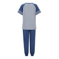 thumbnail image 4 of Women's Casual Fashion Suit Loose Round Neck T Shirt Women's Two Piece Set Formal Leather Outfits for Women Womens 3 Piece Outfits plus Size Suits for Women Business Womens Rompers And Jumpsuits, 4 of 8