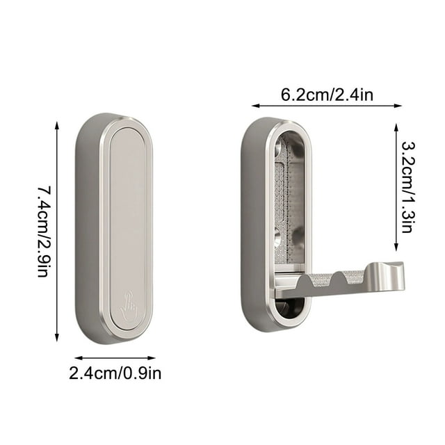 Yhmxh Organizadores y almacenamiento Gancho plegable para ropa, entrada, vestíbulo, baño, zapatero, gancho para ropa, perforado, fijo, para colgar en la pared, no requiere perforación, 6 ml