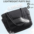 thumbnail image 4 of Puffer Tote Bag for Women, Large Capacity Lightweight Quilted Shoulder Bag, Waterproof Handbag for Work, Travel, Gym, Black, 4 of 8