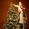 thumbnail image 6 of Lighted Christmas Tree Topper, 9 Inch Gold Glittered Metal Christmas Tree Decorations with 20 LED Lights, Xmas Tree Topper Holder for Home Party Holiday Winter Xmas Decorations, 6 of 7