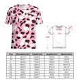 thumbnail image 2 of Leopard Print Pattern Women's Short Sleeve T-Shirt Crew Neck Casual Summer Trendy Loose Fit Tops, 2 of 6