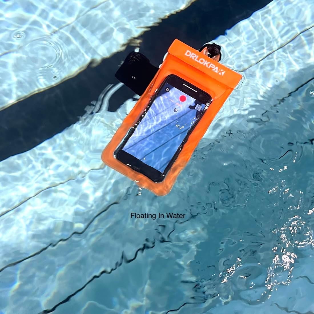 Waterproof Phone Case Armband Surfing Dry Bag Floating Waterproof Pouch Holder for iPhone 15 14 13 12 Pro Max XS Plus Se Galaxy S23 + Ultra W24 Google LG Phone up to 7inch (Orange)