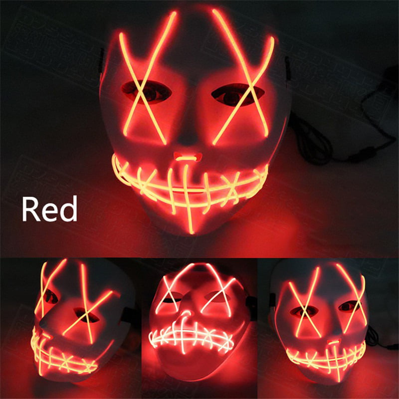 Halloween Christmas LED Mask Light Up Cosplay Custome Accs Party  Mask Pumpkin 