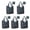 Robot and Gears Blue Pattern, variant on 5 Pack Foldable Shopping Bags, Robot and Robots Blue Pattern Reusable Grocery Bags with Pockets, Large Waterproof Lightweight Tote Bags with Handles