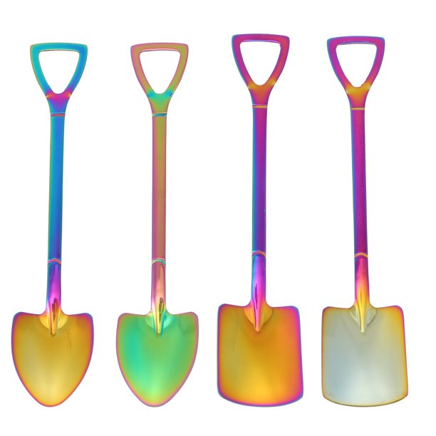 4pcs cuchara de postre de acero inoxidable cuchara decorativa de café creativo para cocina para cocina