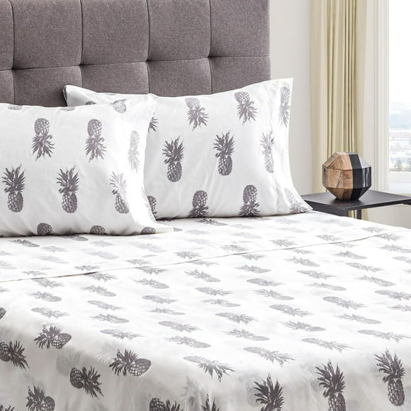 Safdie & Co. Microfiber Sheet Set 3PC Twin Pineapples
