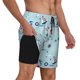 thumbnail image 2 of Balery Sailboats Anchors Bañador para hombre, shorts de playa de secado rápido con entrepierna y forro de compresión-Large, 2 of 6