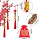 thumbnail image 2 of 6 Pieces Chinese Knot 2022 Gold Chinese New Year of Tiger Charm Decorations Tiger Year Feng Shui Coins Red Hanging Chinese Feng Shui Decorations with, 2 of 4