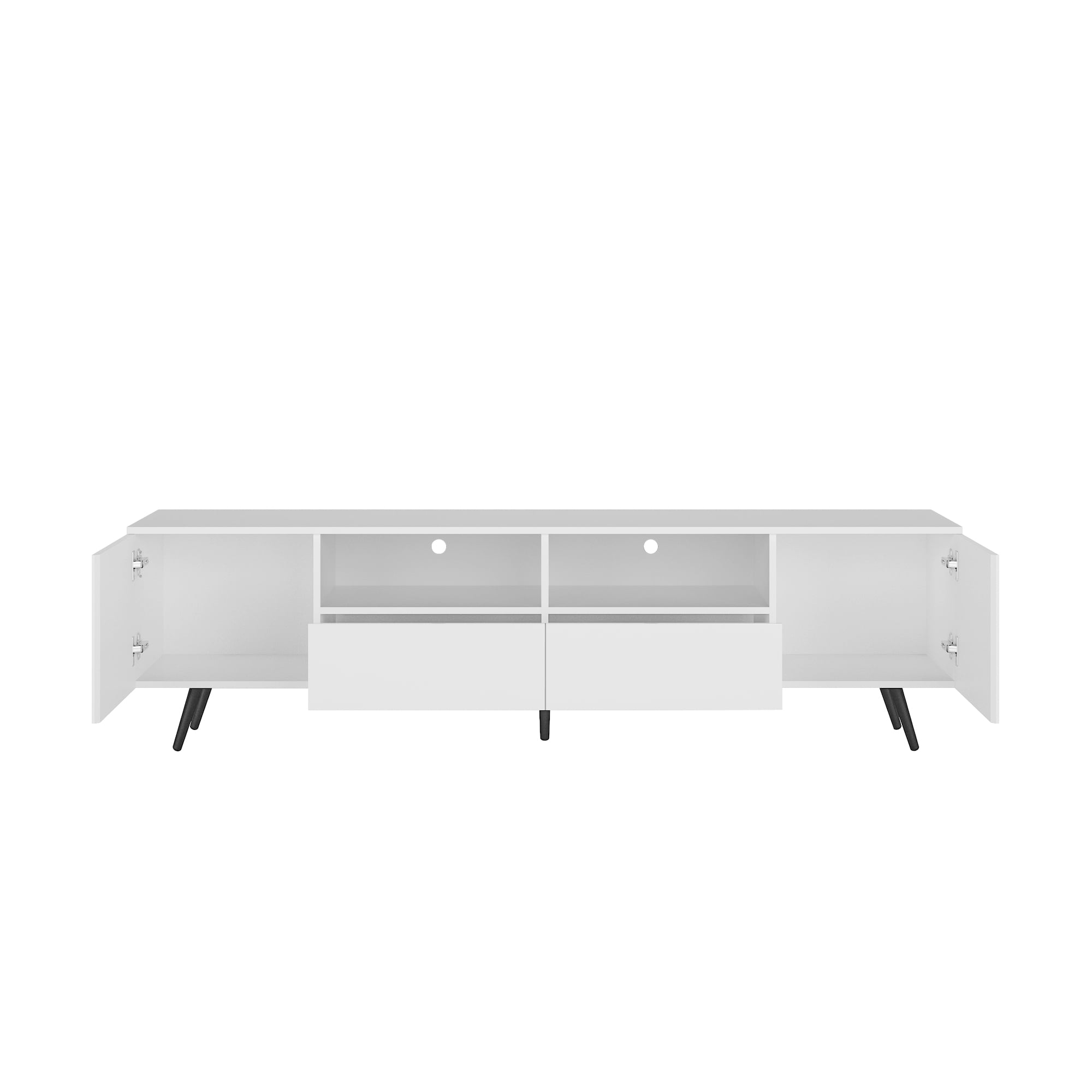 Yardi Yard High Glossy Gaming TV Media Center for 70/75/80 Inch TV, LED TV Stand Console in White Yardi Yard High Glossy Gaming TV Media Center for 70/75/80 Inch TV, LED TV Stand Console in White