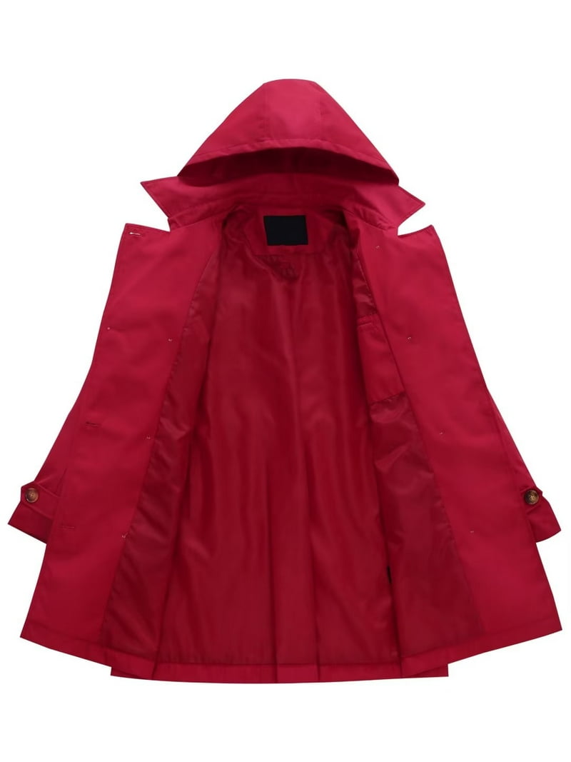 Chrisuno S Size Women's Double Breasted Trench Coat with