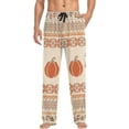 thumbnail image 4 of Thanksgiving Pumpkin and Turkey Ghost Pajama Pants, Men's Lounge Pants Light with Drawstring and Pockets, Christmas New Year Birthday Father's Day Gifts, Small, 4 of 7