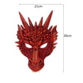 thumbnail image 3 of Cubierta de La Cabeza Del Dragón Malvado Espeluznante para Adultos Perfecl Rojo 30 × 21 cm, 3 of 6