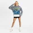 thumbnail image 3 of Women's Gameday Couture  Gray Los Angeles Rams Arch Rivals Faded Wash Sweatshirt, 3 of 7