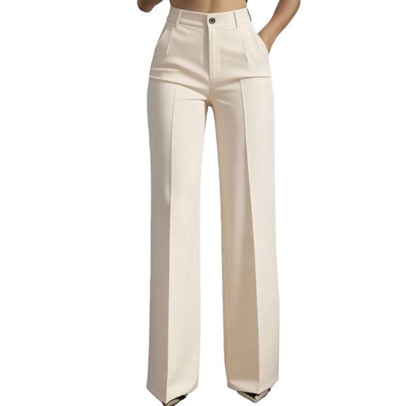 Women Wide Leg Pants Summer High Waisted Business Casual Work Dress Pants Trousers Slacks Color XXL