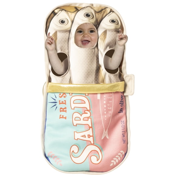 Imposta Costumes Sardines Can Bunting Halloween Costume, Multicolor, Boys and Girls, Baby Size 3-9 Months, 30187-39