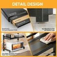 thumbnail image 5 of Towond Adjustable Microwave Stand, Countertop Organizer with Hooks, Expandable Shelf for Kitchen Appliances Black, 5 of 8
