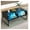 Black, variant on Faux Marble Coffee Table with LED Lights & Tempered Glass Top - Modern Center Table with Storage - Black/White - 41.5"x21.5"