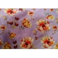 thumbnail image 4 of oneOone Cotton Silk Light Purple Fabric Flower & Leaves Watercolor Sewing Material Print Fabric By The Yard 42 Inch Wide, 4 of 4