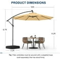 thumbnail image 5 of 10ft Patio Umbrella with Base Included, Outdoor Offset Cantilever Umbrella, Infinite Tilt, UV Protection for Backyard, Lawn, Garden & Pool, 5 of 6