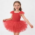 thumbnail image 5 of Coerni Toddler Ballet Leotard Ruffle Sleeve Tulle Tutu Dress Boho Ballerina Outfits Girls Birthday Holiday Dresses Wedding Clothes, 5 of 5