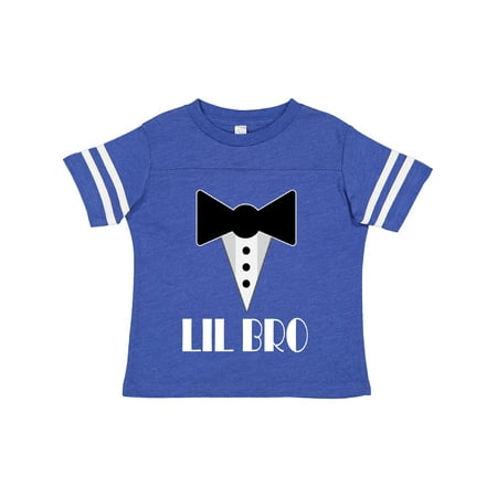 

Inktastic Lil Bro Little Brother Mock Tuxedo Tux Gift Toddler Boy Girl T-Shirt