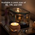 thumbnail image 3 of Long Burning Unscented Tea Light Candles, 8 Hour Extended Burn Time, White, 50 Pack, 3 of 9