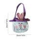 thumbnail image 3 of Bolsa de caramelos Conejo de Pascua 7,9 x 7,9 pulgadas – Diseño de cara de conejo de tela suave con orejas, asa larga – Cesta de búsqueda de huevos de Pascua, bolsa de regalo para fiestas, decoración, 3 of 6