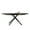 Black 4, variant on Dining Table Sets Fully unfolded 51.18 inches white foldable table, suitable for small family table or display table convenient, home simple long table, simple and lightweight,Modern Dining Tables