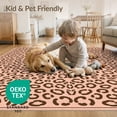 thumbnail image 4 of ODIKA Pink Mirrored Cheetah Leopard Print Covering Geometric Wildlife for Dining Room, Basement, Large Office, Non-Slip Chair-Friendly, 4 of 7