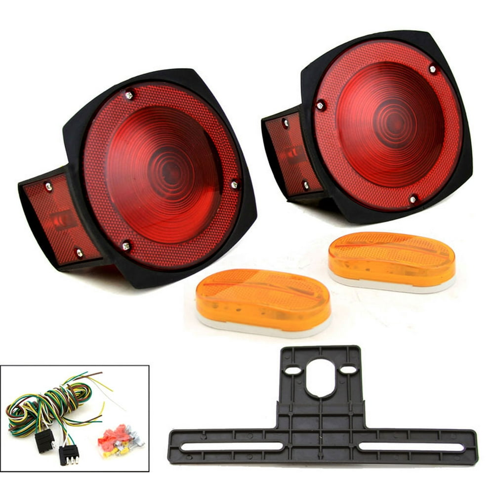 XtremepowerUS 12V Trailer Light Kit MultiFunction Tail Lights Side