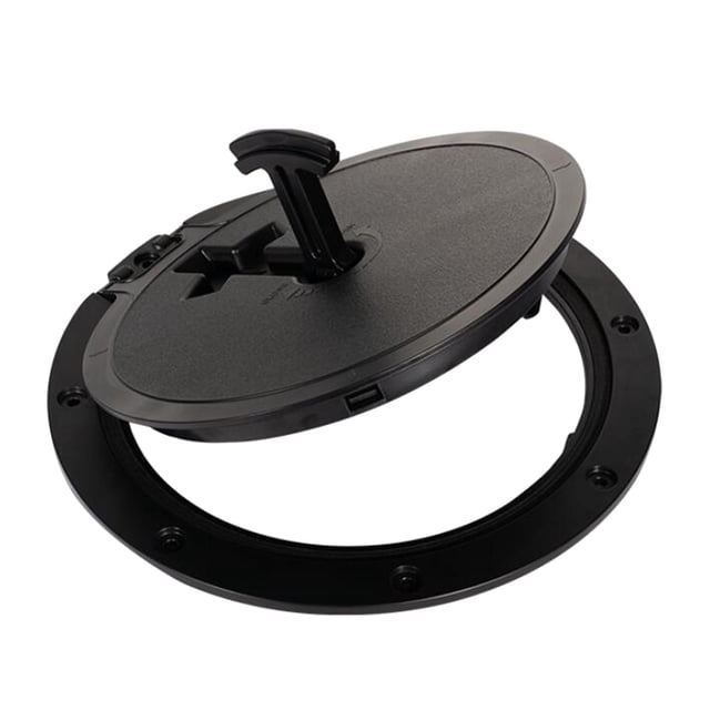 Tapa de escotilla de acceso de 8.4'' Placa de giratoria con asa Escotilla de inspección Redonda no Negro Zulema Cubierta de escotilla de placa de cubierta