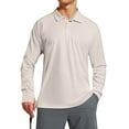 thumbnail image 7 of WTOBBY Men's Casual Golf Shirt with Raglan Long Sleeve, UPF 50+ Protection, and Lightweight Fabric for Comfortable Outdoor Use in Hot Weather ,Light Gray 2XL, 7 of 7