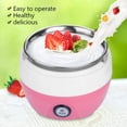 thumbnail image 4 of Máquina de yogurt, fabricante de bricolaje automático de yogurt eléctrico doméstico de 1L con recipiente interno de acero inoxidable - para uso de dormitorio de 2 a 3 personas(ROSADO), 4 of 5