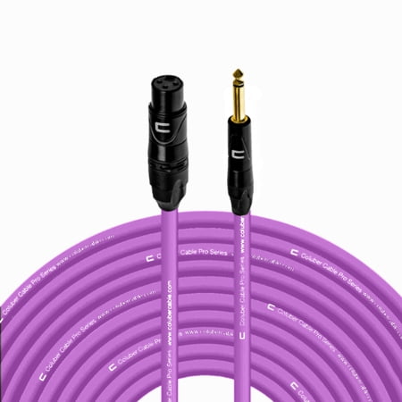 Coluber Cable - 3-Pin XLR Female to 1/4 TS Male 3-Pin Microphone Connector