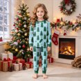 thumbnail image 2 of sdbrld Kids Girl Christmas Pajamas Set Shirts and Shorts Jammies Xmas Matching Pjs Outfits Sizes 6-7 Years, 2 of 9