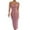 003 Pink, variant on Women's Sleeveless Straps Bodycon Maxi Dresses Casual Button Down Slim Fit Long Dresses Simple Comfy Dress