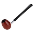 thumbnail image 2 of Pipa de tabaco de madera de ébano con mango largo, pipa de cigarrillo portátil para fumar, 2 of 10