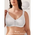 thumbnail image 4 of Wingslove Women's Plus Size Full Coverage Minimizer Bra Wirefree Non Padded for Everyday Comfort, White 40DDD, 4 of 7