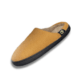thumbnail image 2 of Men's Medium, Yellow Memory Foam Winter Slippers with Sherpa Lining – Warm & Durable Anti-Slip Comfort, 2 of 3