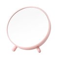 thumbnail image 1 of EeaseCA Nordic Desktop Storage Vanity Mirror Creative Round Desktop Jewelry Sundries Storage Box with Triangle Kickstand (Pink), 1 of 7
