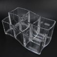 thumbnail image 2 of Caja organizadora de escritorio, soporte para brochas de maquillaje, acrílico transparente multifuncional, 6 ranuras, 2 of 5