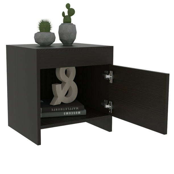 Mesa de Noche Excelsior Color Wengué Madera Aglomerada