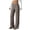 Coffee, variant on PBFRDSJ Women's Black Striped Wide Leg Pants Textured Elastic Waist Casual Lounge Trousers Lightweight Comfy Stretchy Loose Pants