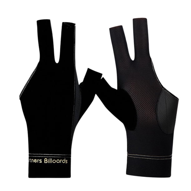 Guantes de billar para piscina, ligeros, dedos abiertos, entrenamiento amateur, negro, 1 pieza Sywqhk Para Estrenar