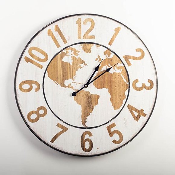 World Map Wall Clock