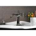 thumbnail image 3 of Kingston Brass KSD3546RKX Webb One-Handle Single-Hole Bathroom Faucet with Knurled Handle and Push Pop-Up Drain, Polished Nickel, 3 of 7