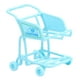 thumbnail image 2 of Carrito de compras para niños, carrito de supermercado, juego de simulación, desarrollo, juego de roles, simulación azul, 2 of 6
