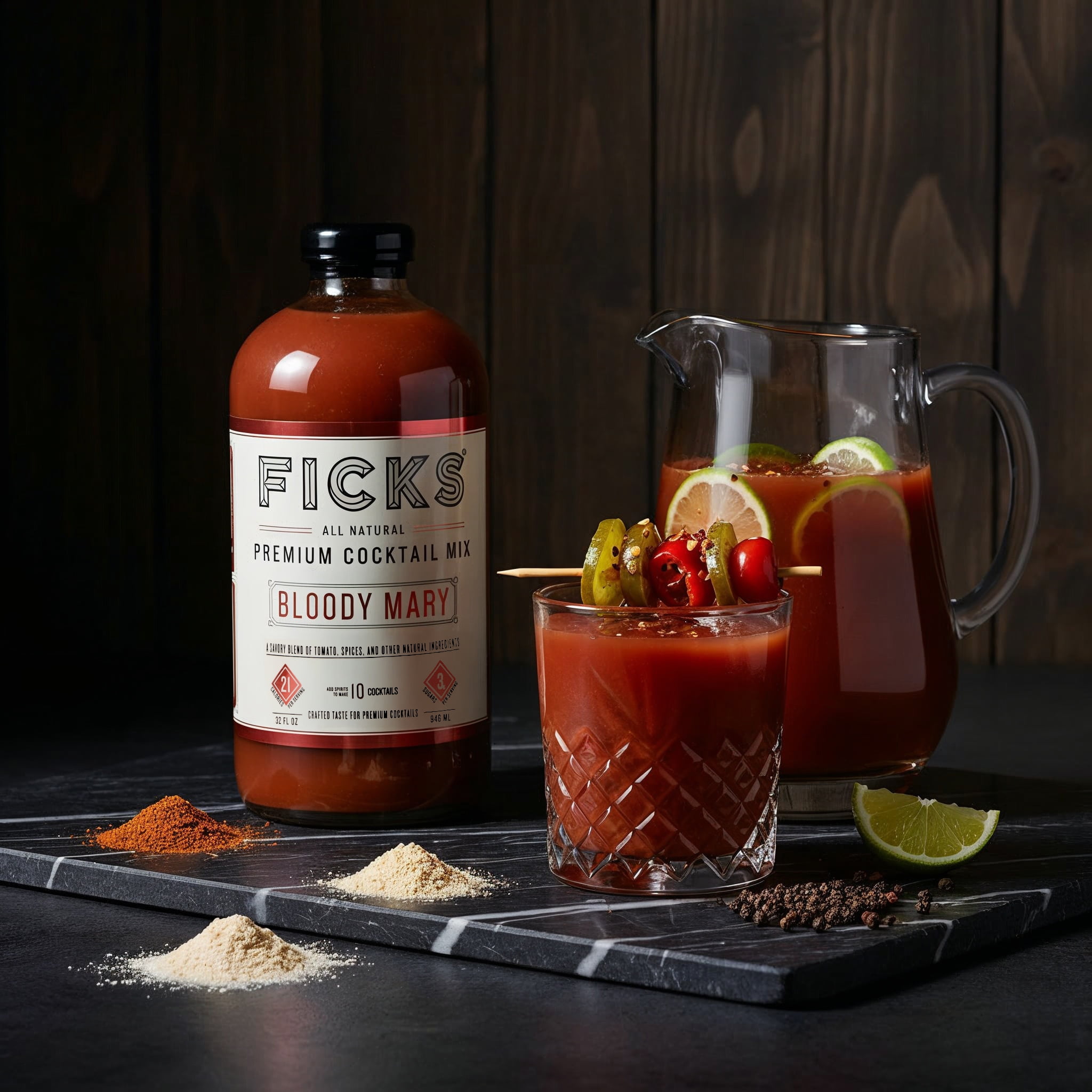 Ficks Premium Bloody Mary Cocktail Mix, 32 Fl Oz, 2 Pack - Walmart.com